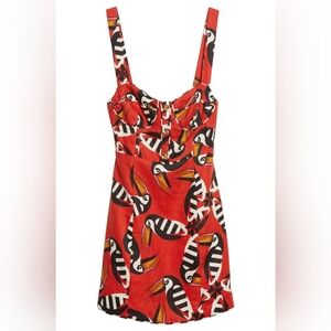 FARM Rio Red Toucan Print Chemise